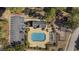 Aerial view of the community pool, playground, and parking area at 455 Blackberry Ln., Myrtle Beach, SC 29579