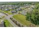 Scenic aerial view of a vibrant neighborhood with lush greenery, water features, and manicured lawns at 600 Barona Dr., Myrtle Beach, SC 29579