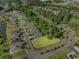 Aerial perspective of the lot in a residential community featuring views of wooded areas and surrounding neighborhood at 600 Barona Dr., Myrtle Beach, SC 29579