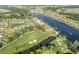 Picturesque aerial view of homes along the water near a golf course in a beautiful community at 600 Barona Dr., Myrtle Beach, SC 29579