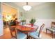 Cozy dining area featuring an octagon table and natural light, perfect for intimate gatherings at 604 Six Lakes Dr., Myrtle Beach, SC 29588