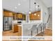 Modern kitchen with stainless steel appliances, an island, and bar seating at 644 Serendipity Circle, Murrells Inlet, SC 29576