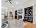 Inviting living room with fireplace, built-in shelving, and comfortable seating at 644 Serendipity Circle, Murrells Inlet, SC 29576