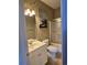 Bathroom with shower/tub combo and updated vanity at 703 Riverwalk Dr. # 103, Myrtle Beach, SC 29579