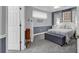 Bedroom with a queen bed and gray color scheme at 799 Helms Way, Conway, SC 29526