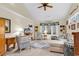 Cozy living room features comfortable seating and built-in shelving at 799 Helms Way, Conway, SC 29526