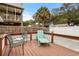 Inviting backyard deck featuring outdoor seating, perfect for relaxing and enjoying the outdoors at 913 S Dogwood Dr. S, Surfside Beach, SC 29575