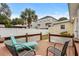 Spacious backyard deck with seating, perfect for enjoying outdoor living and views of the yard at 913 S Dogwood Dr. S, Surfside Beach, SC 29575