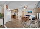 Spacious dining area combining a cozy kitchen and a comfortable sitting area at 913 S Dogwood Dr. S, Surfside Beach, SC 29575