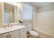 Bright bathroom featuring a double sink vanity, and shower-tub combo at 9450 Old Palmetto Rd., Murrells Inlet, SC 29576