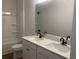 Bathroom featuring double sink vanity, toilet, and a shower/tub combo at 148 Joyce Dr, Longs, SC 29568