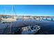 Boats docked at the marina, providing convenient access to the water for boating enthusiasts at 165 Greenbriar Ave., Pawleys Island, SC 29585