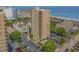 Aerial view of condo building near the beach with pool, and parking at 210 75Th Ave N # 4032, Myrtle Beach, SC 29572