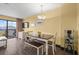 Living and dining area with coffee table and kitchen appliances at 210 75Th Ave N # 4032, Myrtle Beach, SC 29572