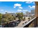 Balcony view of the parking area with the skyline in the background at 210 75Th Ave N # 4033, Myrtle Beach, SC 29572