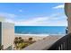 Wide ocean view from a condo balcony shows the waves and beach below on a bright day at 2301 S Ocean Blvd. # 825, Myrtle Beach, SC 29577