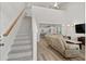 Open-concept living room with high ceilings and natural light at 2449 Campton Loop, Conway, SC 29527