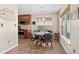 Kitchen with stainless steel appliances, tile backsplash, and a breakfast table for everyday dining at 2621 Corn Pile Rd., Myrtle Beach, SC 29588