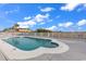 Community swimming pool with lounge chairs and ocean views on a clear sunny day at 3401 N Ocean Blvd. # 109, North Myrtle Beach, SC 29582