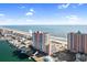 Beautiful aerial view of condo community, the beach and cityscape at 3601 N Ocean Blvd. # 1840, North Myrtle Beach, SC 29582