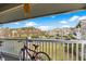 Comfortable balcony with views of the community and parking area at 4709 Cobblestone Dr. # F5, Myrtle Beach, SC 29577
