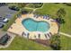 Aerial view of the community pool with ample lounge chairs for residents at 4709 Cobblestone Dr. # F5, Myrtle Beach, SC 29577