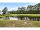 Golf course view with pond and golf carts on course at 5215 Southern Trail, Myrtle Beach, SC 29579