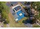 Overhead view of a blue community tennis and basketball court at 5215 Southern Trail, Myrtle Beach, SC 29579