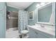 Charming bathroom with a tub-shower combo, vanity, and stylish decor, creating a relaxing space at 5520 N Kings Hwy., Myrtle Beach, SC 29577