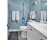 Charming bathroom featuring beach-themed decor and a classic white vanity at 5905 South Kings Hwy. # 4309, Myrtle Beach, SC 29575