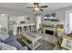 Bright living room with a view of the kitchen, featuring modern decor, perfect for entertaining at 5905 South Kings Hwy. # 4309, Myrtle Beach, SC 29575