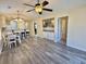 Spacious living room with a view of the dining area, kitchen, and stylish built-in bar at 635 Waterway Village Blvd. # 12-I, Myrtle Beach, SC 29579