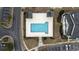 An aerial view of pool with an adjacent cabana at 805 Sunswept Ct. # 102, Murrells Inlet, SC 29576