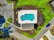 Aerial view of the community pool, parking lot and playground at 1047 Harbison Circle, Myrtle Beach, SC 29579