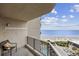Balcony view of the ocean and beach featuring lounge chair and railings at 200 76Th Ave. N # 510, Myrtle Beach, SC 29572