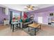 Large bedroom with vaulted ceilings, neutral carpet, and comfortable seating at 470 Springlake Dr., Myrtle Beach, SC 29579