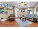 Cozy living room with hardwood floors, a comfortable sofa, and a decorative area rug at 470 Springlake Dr., Myrtle Beach, SC 29579