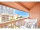 Balcony with ocean view, seating, offering a peaceful outdoor space at 5507 N Ocean Blvd. # 304, Myrtle Beach, SC 29577