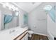 This bathroom features a shower and tub, a toilet, and a sink with plenty of counter space at 6001- 1084 S Kings Highway, Myrtle Beach, SC 29575