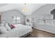 This bedroom features a queen bed, a dresser, and views of the nearby ocean at 6001- 1084 S Kings Highway, Myrtle Beach, SC 29575