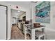 Galley kitchen with stainless steel appliances and eat-in kitchen nook at 6804 N Ocean Blvd. # 1623, Myrtle Beach, SC 29572