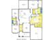 Detailed floor plan of home showcasing layout of bedrooms, bathrooms, kitchen, and living spaces at 998 Oak Hollow St., Longs, SC 29568