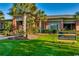 Welcoming amenities center with lush landscaping, mature trees and a prominent sign at 1007 Brood Ct., Conway, SC 29526