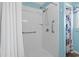 Updated walk-in shower, featuring updated hardware and grab bars at 1021 Dunraven Ct., Conway, SC 29527