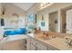 Charming bathroom with a dolphin-themed mural, soaking tub, and vanity with ample counter space at 1061 Courtyard Dr., Conway, SC 29526