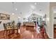 Spacious living room featuring vaulted ceilings, hardwood floors, and a cozy fireplace at 1166 Bethpage Dr., Myrtle Beach, SC 29579