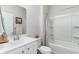 Bathroom featuring a shower-tub combo, a spacious vanity, and modern fixtures at 1504 Oyster Bay Ct., Myrtle Beach, SC 29588