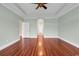 Spacious primary bedroom featuring hardwood floors and trey ceilings at 249 Venice Way # 3301, Myrtle Beach, SC 29577