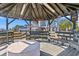 A gazebo with benches and a table overlooking the waterway at 3567 Marion Ln., Murrells Inlet, SC 29576