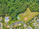 Aerial view of community amenities featuring a pool, playground, baseball field, tennis court, and parking at 378 Thistle Ln., Myrtle Beach, SC 29579